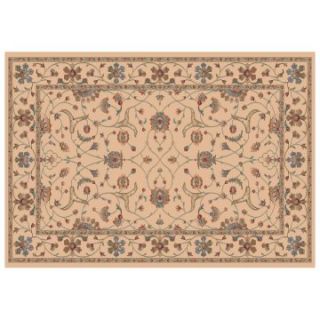 Dynamic Rugs Radiance Collection 47 x 24 Hearth Rug Creme Brava   Hearth Rugs