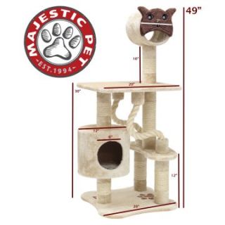 Majestic Pet Products 49 in. Casita Fur Cat Tree   Cat Trees