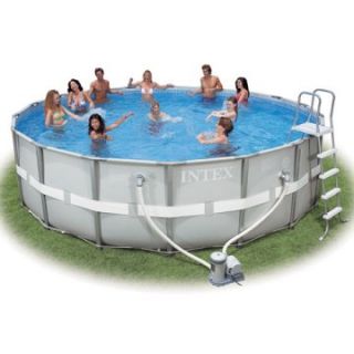 Intex Ultra Frame Saltwater System Round Above Ground Pool   52 in. Deep   Swimming Pools & Supplies
