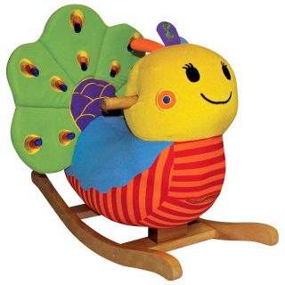Colorful Peacock Plush Rocker with Sound   Rocking Animals