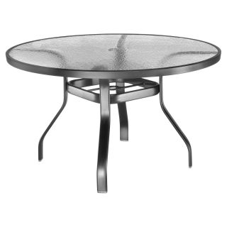 Homecrest Glass Top 48 in. Round Patio Dining Table   Patio Tables
