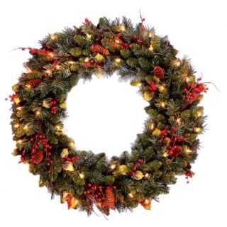 24 in. Classical Pre lit Wreath   Christmas Wreaths