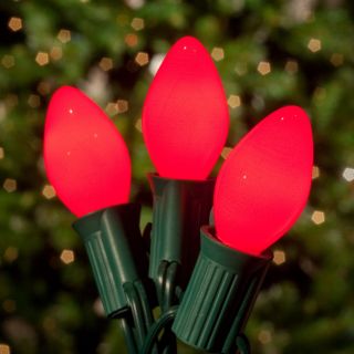 Brite Ideas 25 Bulb Red C9 Incandescent Opaque Light Set   Christmas Lights