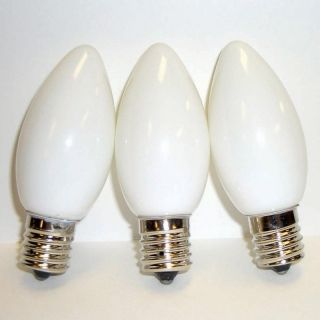 Brite Ideas 25 Bulb White C9 Incandescent Opaque Light Set   Christmas Lights