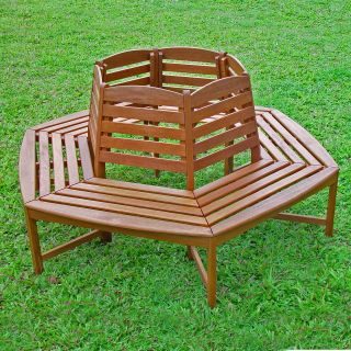 International Caravan Sectional Tree Trunk 6 ft. Wood Park Bench   Outdoor Benches