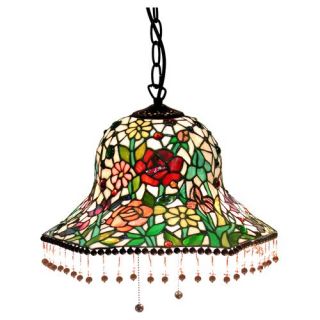 Tiffany Style Hanging Light with Beads   Tiffany Ceiling Lighting