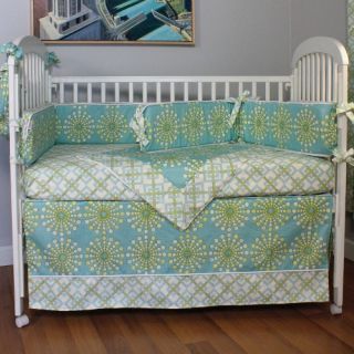 Hoohobbers Burst Seagrass 4 Piece Crib Bedding Set   Baby Bedding Sets