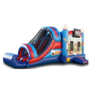 EZ Inflatables Baseball Combo Bounce House   Commercial Inflatables
