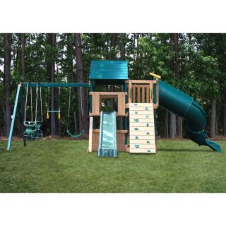 Congo Explorer Treehouse Climber Playset   Green and Sand   Swing Sets