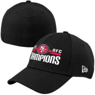 New Era San Francisco 49ers 2012 NFC Champions 39THIRTY Flex Hat   Black