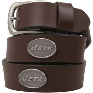 New York Jets Brown Leather Concho Belt