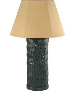 Royce RLT022 68 Thayer Outdoor Table Lamp   Black Rattan   Lamps