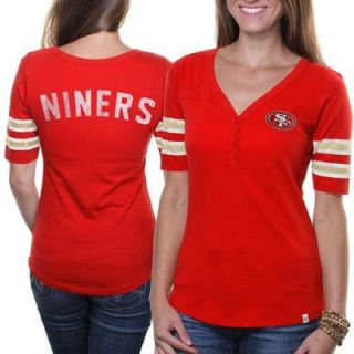 47 Brand San Francisco 49ers Ladies Playoff T Shirt   Red