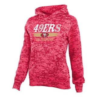 San Francisco 49ers Youth Girls Shawl Neck Pullover Hoodie   Scarlet