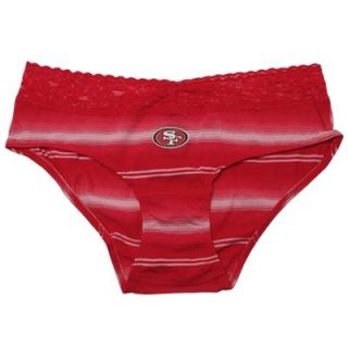 San Francisco 49ers Womens Nuance Striped Knit Panties   Scarlet