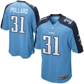 Nike Bernard Pollard Tennessee Titans Game Jersey   Light Blue