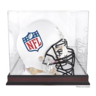 NFL Mahogany Helmet Logo Display Case with Mirror Back