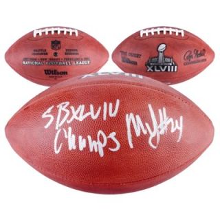 Marshawn Lynch Seattle Seahawks Super Bowl XLVIII Champions Autographed Pro Football with SB XLVIII Champs Inscription