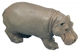 Sandicast Small Size Hippopotamus Sculpture   Garden Statues