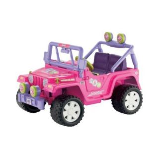 Fisher Price Power Wheels Battery Operated Barbie Jammin Jeep Riding Toy   Battery Powered Riding Toys