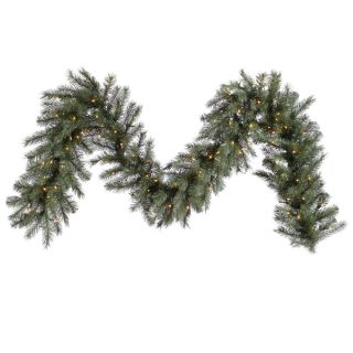 Blue Albany Pre Lit Clear Garland   Christmas Garland