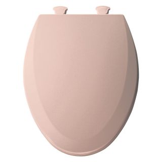 Bemis B1500EC063 Elongated Closed Front Molded Wood Toilet Seat with Cover in Venetian Pink   Toilet Seats