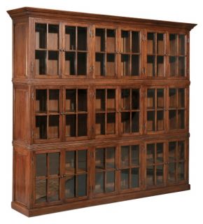Furniture Classics Triple Stack Manor House Solid Oak Wood Bookcase   Bookcases