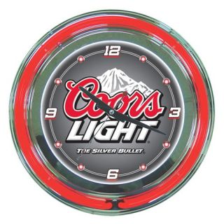 Coors Light 14 in. Neon Wall Clock   Wall Clocks