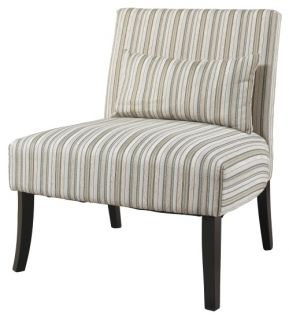 Powell Lila Armless Chair with Striped Fabric   Accent Chairs