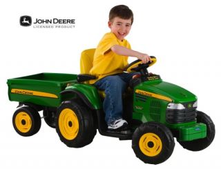 John Deere Turf Tractor with Trailer   Battery Powered Riding Toys