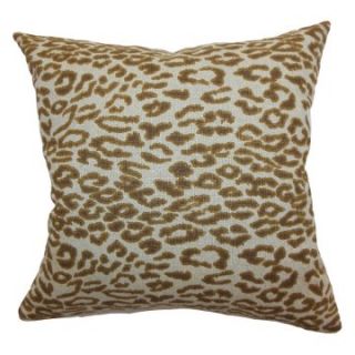The Pillow Collection Egeria Leopard Print Pillow   Brown   Decorative Pillows