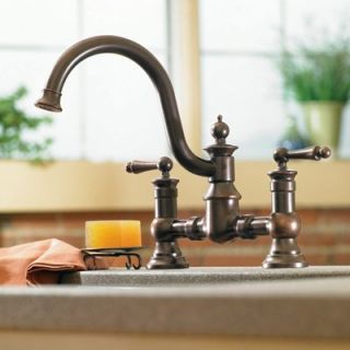Moen Waterhill S713 Two Handle Bridge Kitchen Faucet with Swivel Spout and Side Spray   Kitchen Faucets