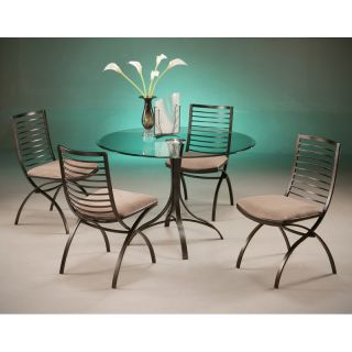 Pastel Kayak Point 5 piece Glass Top Dining Table Set   Dining Table Sets