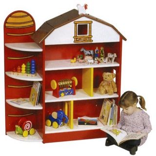 Guidecraft Barn Wood Bookcase   Toy Storage