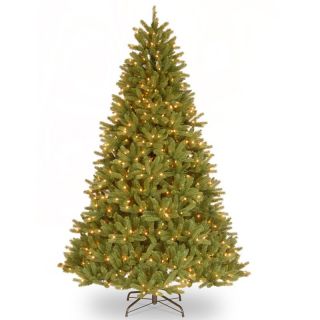 Feel Real Grande Fir Medium Hinged Pre Lit Christmas Tree   Clear Lights   Christmas Trees