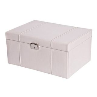 Mele Hilary Locking Drop Front 5 Drawer Bonded Leather Jewelry Box   10.125W x 6.875H in.   Womens Jewelry Boxes