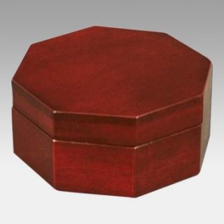 Mahogany Mini Octagon Wooden Jewelry Box   Womens Jewelry Boxes