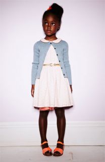 Mini Boden Eyelet Dress & Sparkly Cardigan (Little Girls & Big Girls)