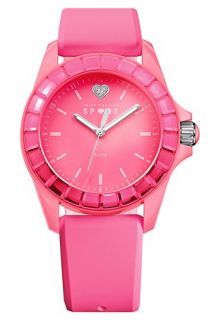 Juicy Couture Sport Crystal Bezel Silicone Strap Watch, 40mm