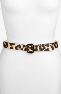 Another Line Leopard Print Calf Hair Belt