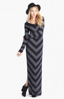 Rubbish® Stripe V Neck Sweater Maxi Dress (Juniors)