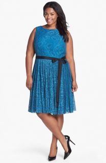 Adrianna Papell Lace Fit & Flare Dress (Plus Size)