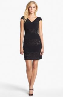 Marc New York by Andrew Marc Lace & Crepe Sheath Dress