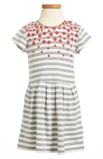 LITTLE MARC JACOBS Stripe Floral Jersey Dress (Little Girls & Big Girls)