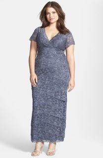 MARINA Tiered Lace Gown (Plus Size)