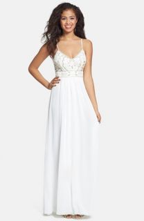 Sue Wong Embellished Empire Gown