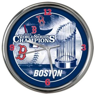 Boston Red Sox 2013 MLB World Series Champions Chrome Clock