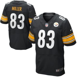 Nike Heath Miller Pittsburgh Steelers Elite Jersey   Black