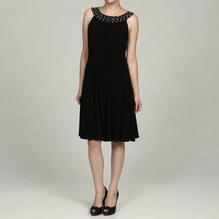 Jessica Howard Women's Black Beaded Neck Dress FINAL SALE Jessica Howard Casual Dresses