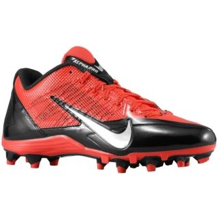 Nike Alpha Pro Low TD   Mens   Football   Shoes   Black/Metallic Silver/Challenge Red